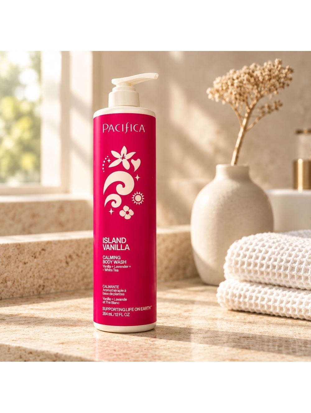 Pacifica Island Vanilla Body Wash Aloe + Hyaluronic Acid